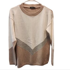 Boohoo Triple Color Sweater
